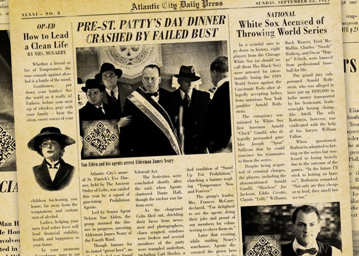 Closing newspaper page with the Pre-St. Patty's Day Dinner and White Sox stories