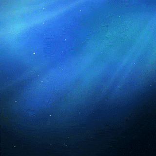 Smoke ring animation frame on a blue starfield background