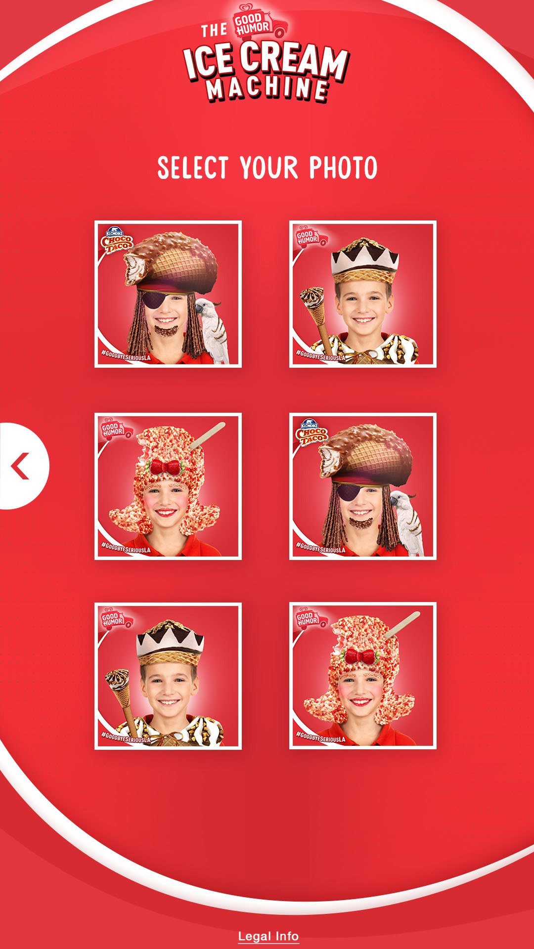 Select your photo screen on the vending machine display