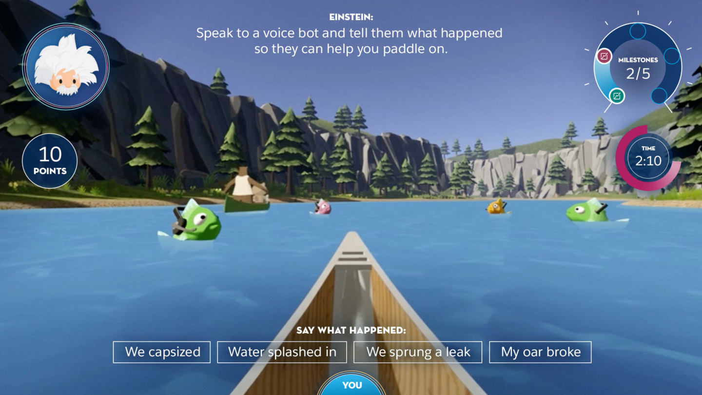 Voice-driven color-guessing minigame in the Service Stream portal