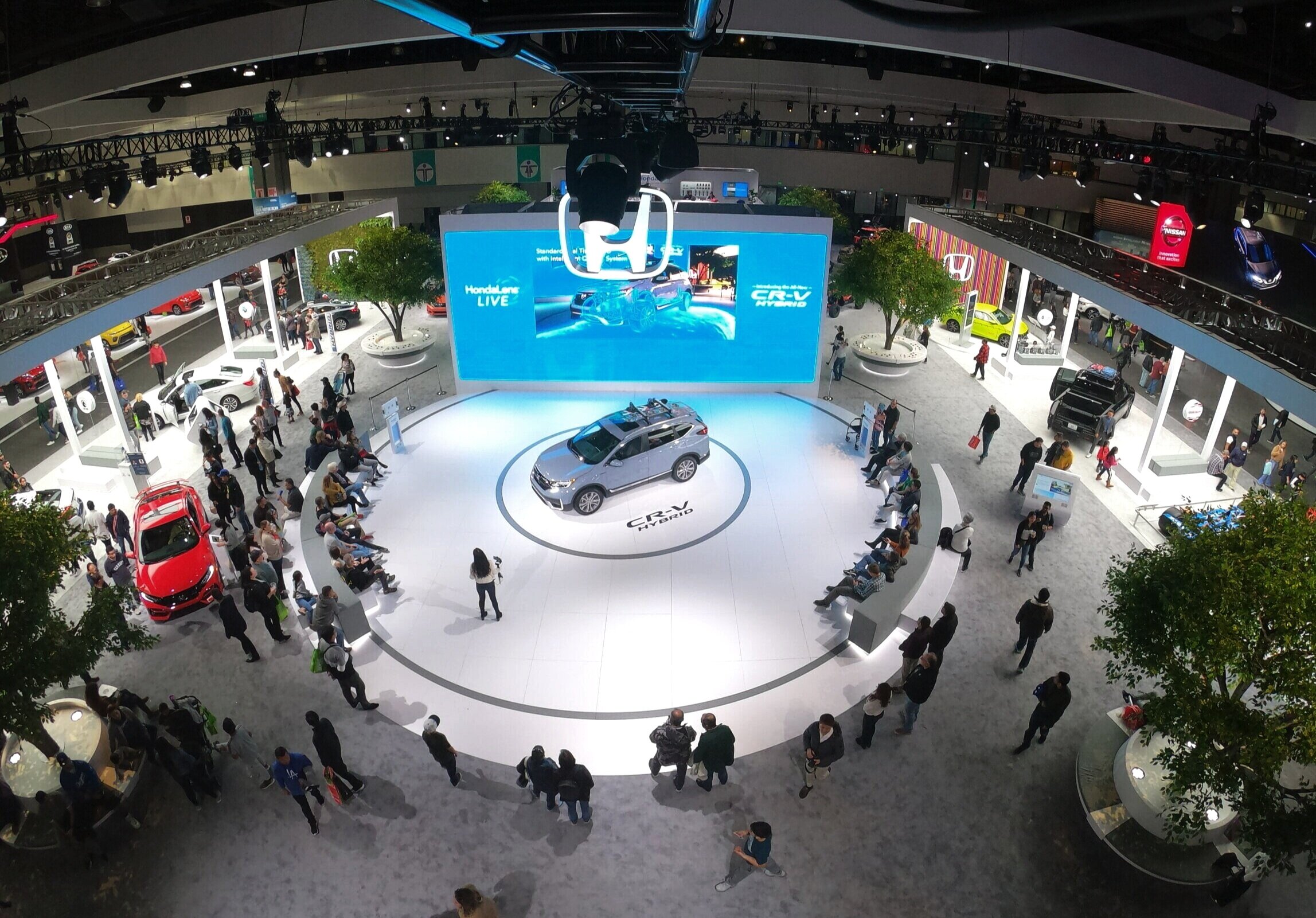 Wide onsite photo of the HondaLens Live activation at the Auto Show