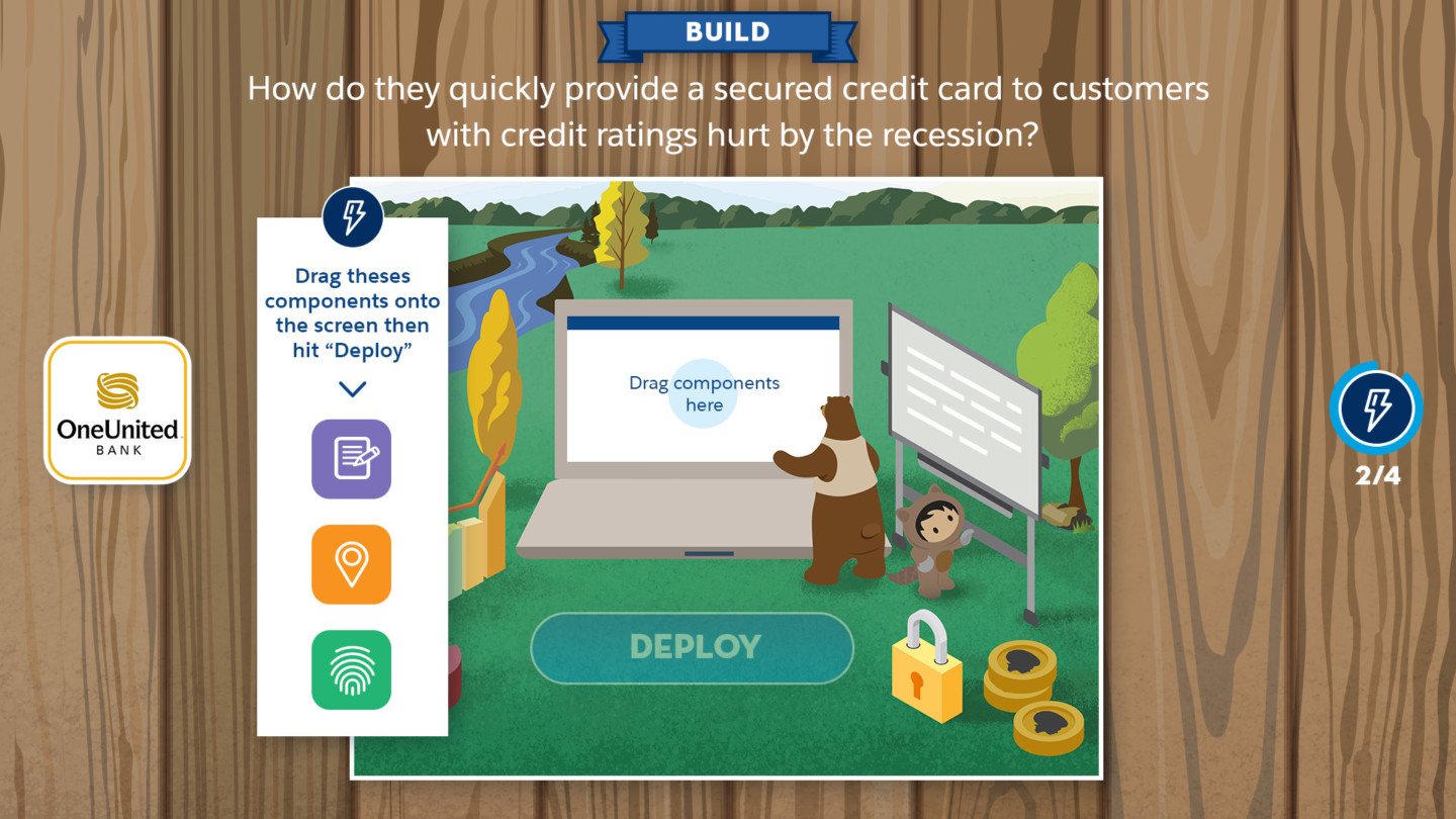 Touchscreen UI, app builder interaction