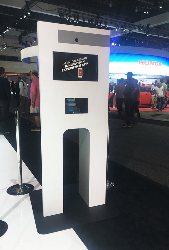 The Battle Test kiosk installed on the show floor