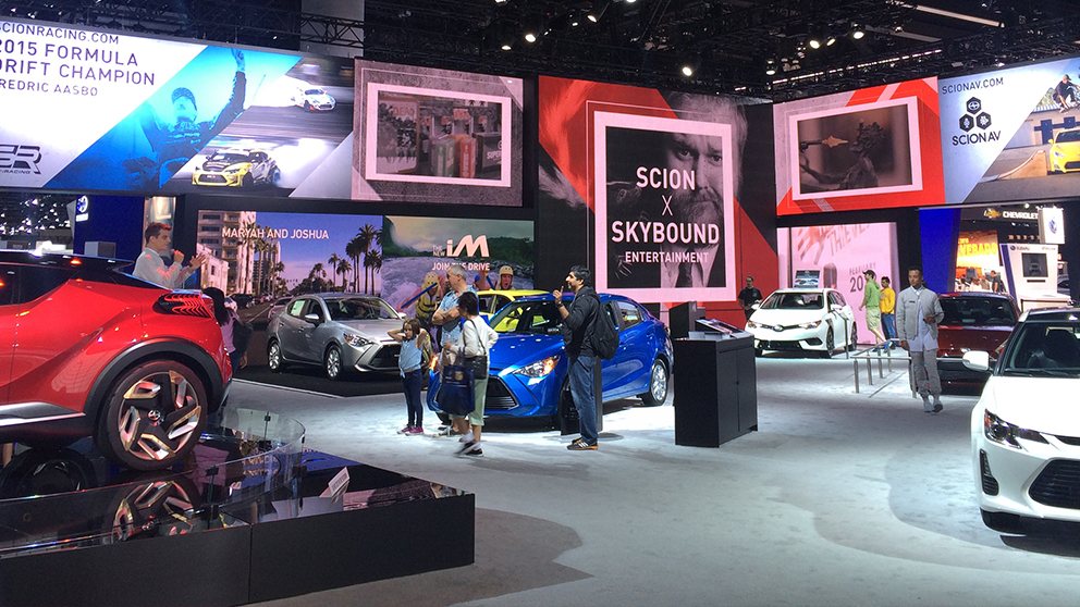 Scion touchscreen interactives at the Los Angeles Auto Show