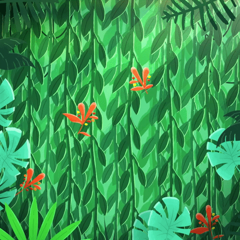 Ambient holding loop animation of vines