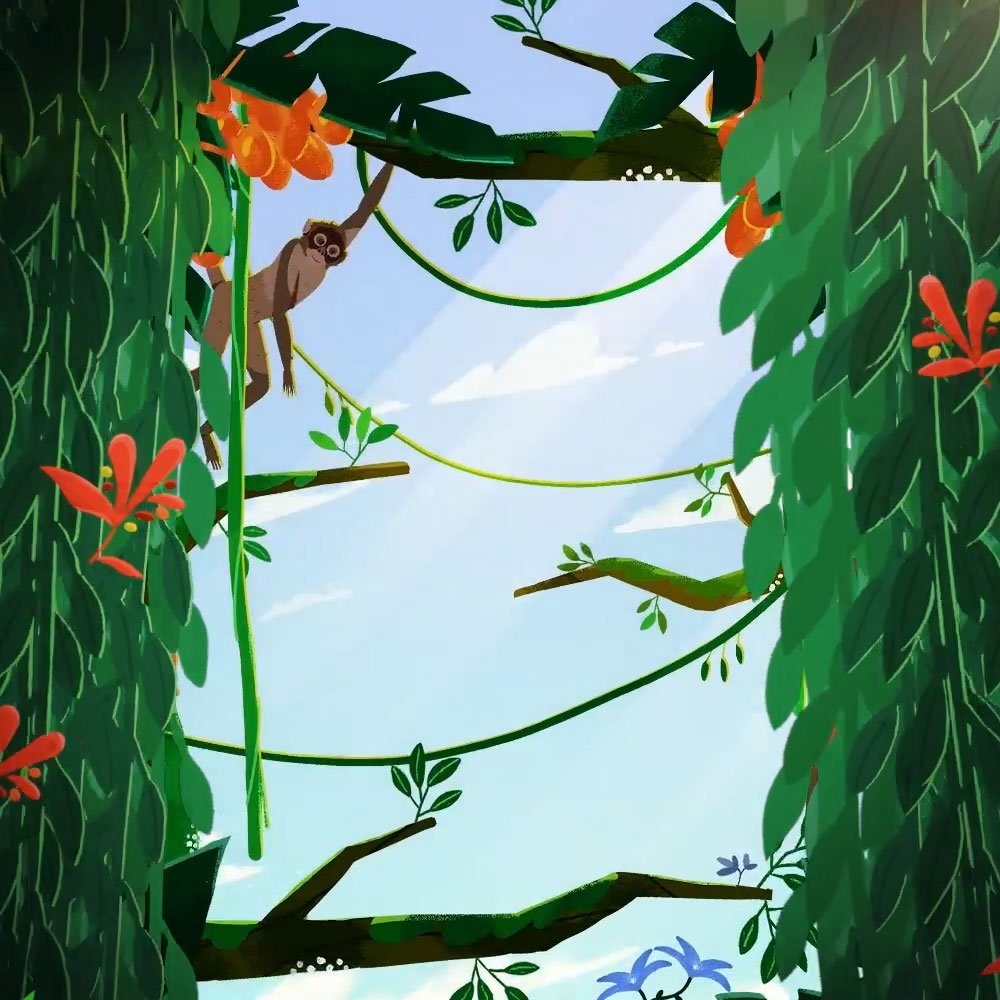 Opening frame of the Monkey sequence